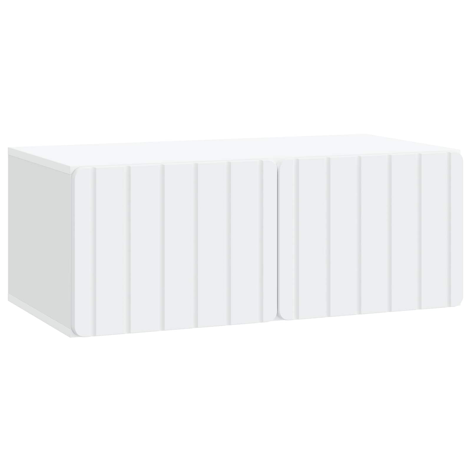 Wandbeugel TV-kast Wit 78,5 x 41 x 30 cm Bewerkt hout