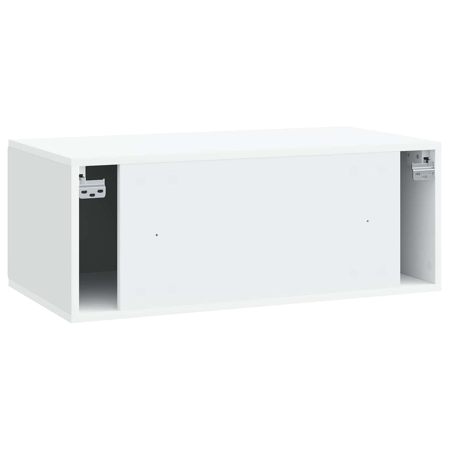 Wandbeugel TV-kast Wit 78,5 x 41 x 30 cm Bewerkt hout