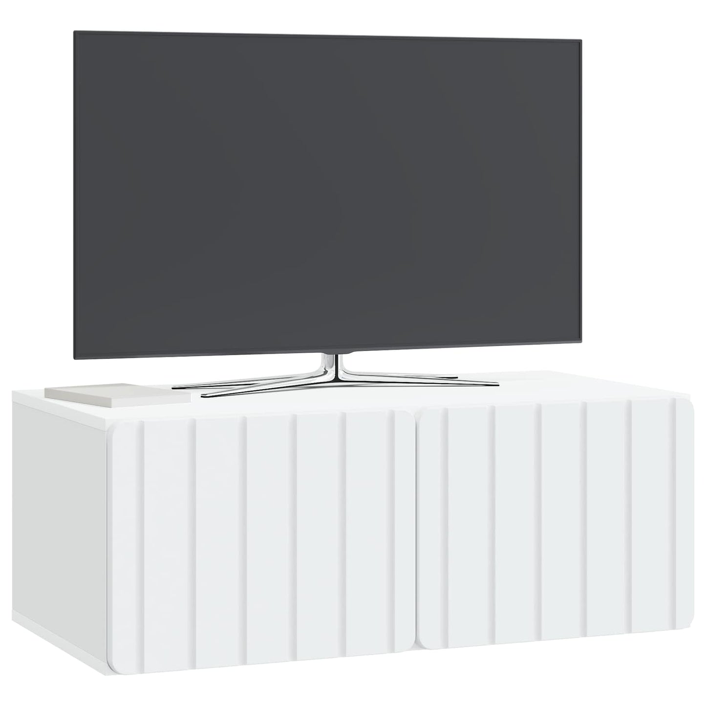 Wandbeugel TV-kast Wit 78,5 x 41 x 30 cm Bewerkt hout