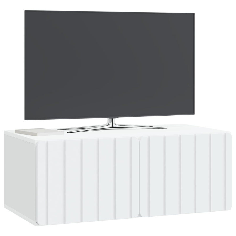 Wandbeugel TV-kast Wit 78,5 x 41 x 30 cm Bewerkt hout