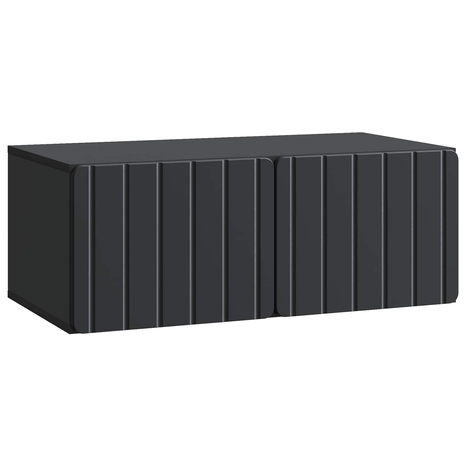 Wandbeugel TV-kast Zwart 78,5 x 41 x 30 cm Bewerkt hout