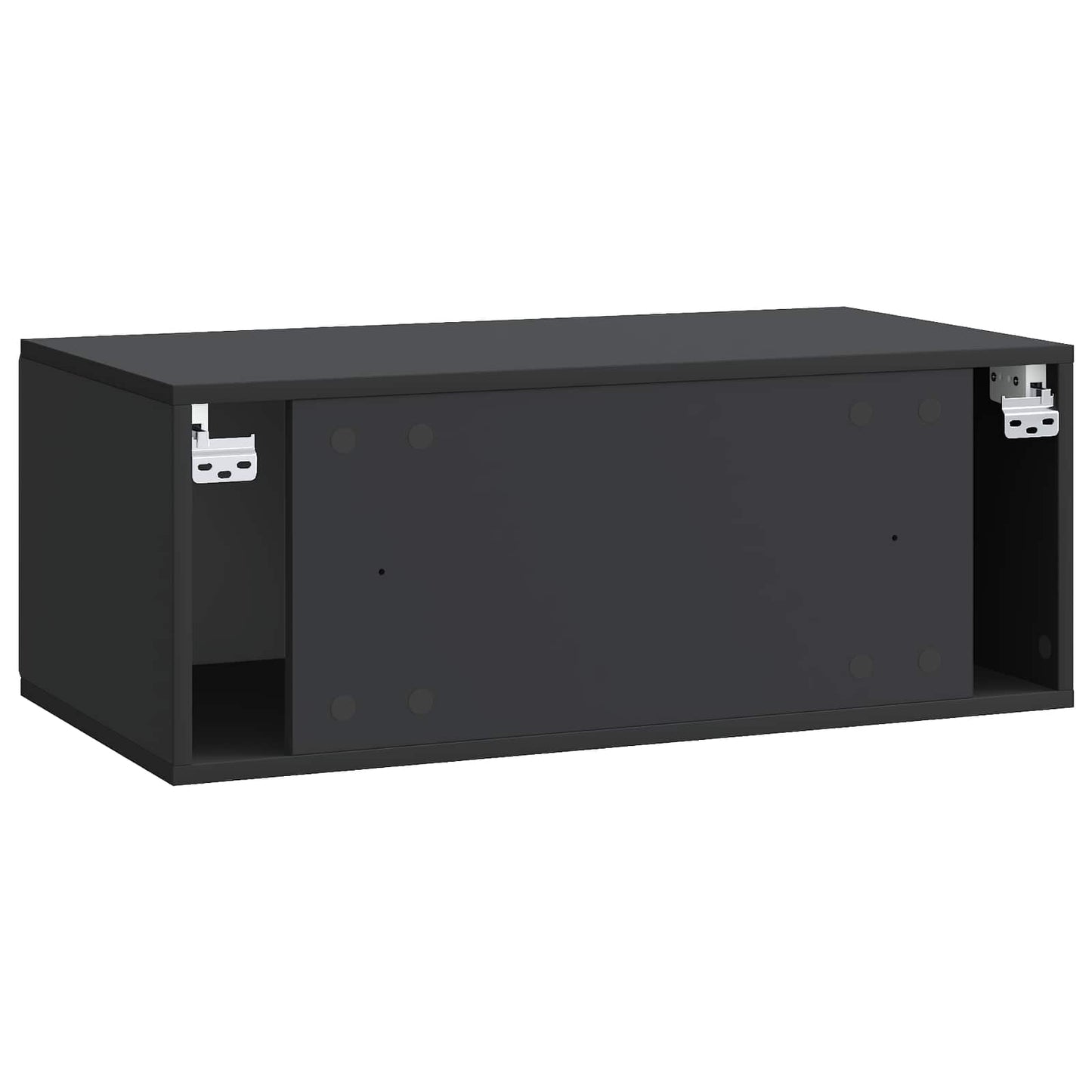 Wandbeugel TV-kast Zwart 78,5 x 41 x 30 cm Bewerkt hout
