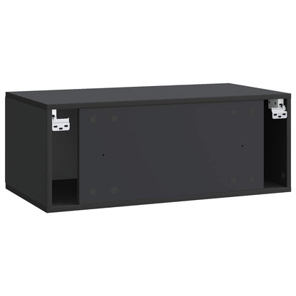 Wandbeugel TV-kast Zwart 78,5 x 41 x 30 cm Bewerkt hout