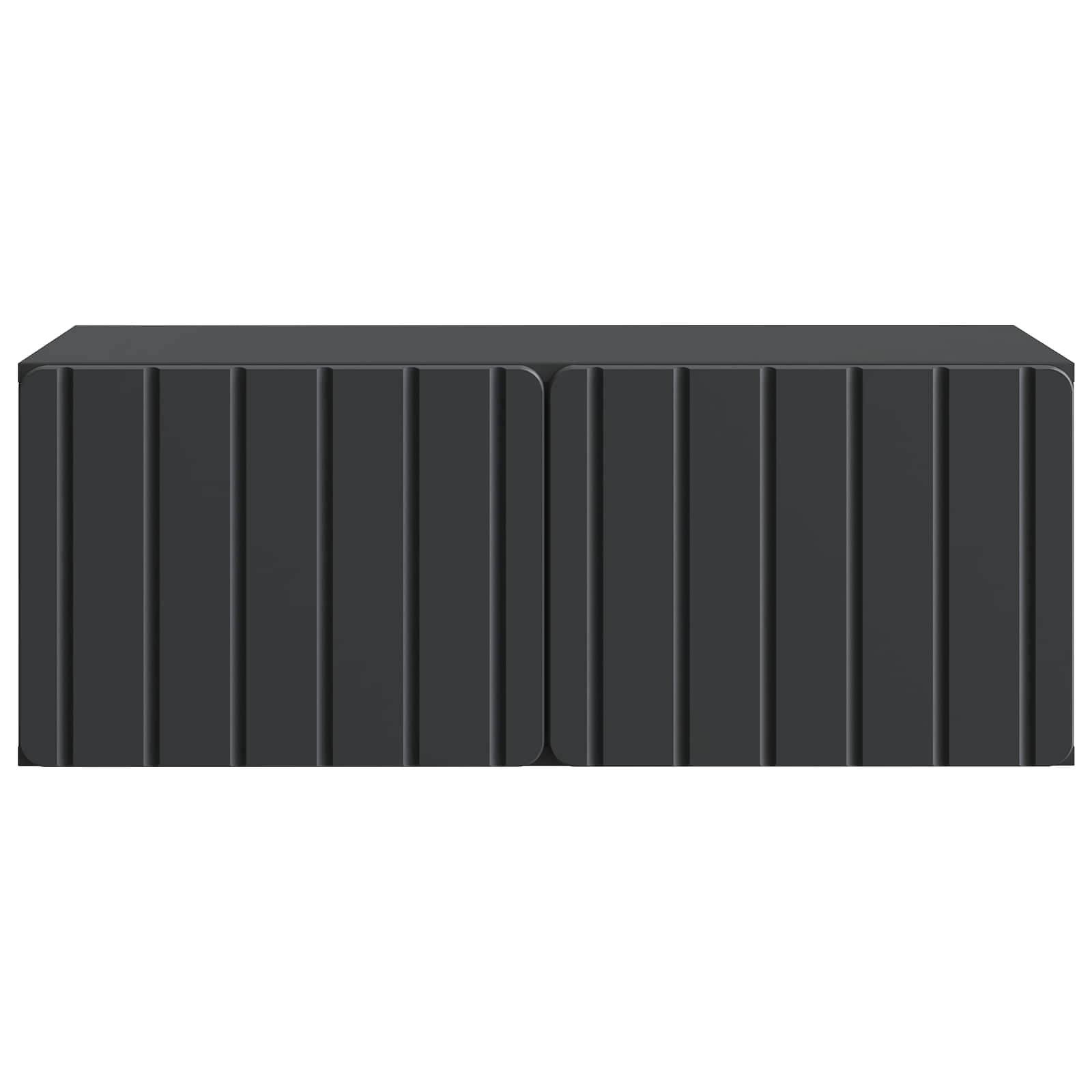 Wandbeugel TV-kast Zwart 78,5 x 41 x 30 cm Bewerkt hout
