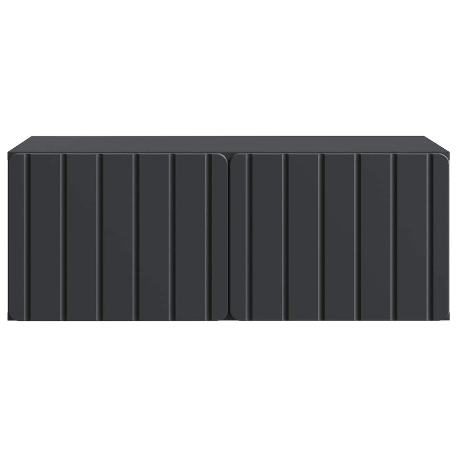 Wandbeugel TV-kast Zwart 78,5 x 41 x 30 cm Bewerkt hout