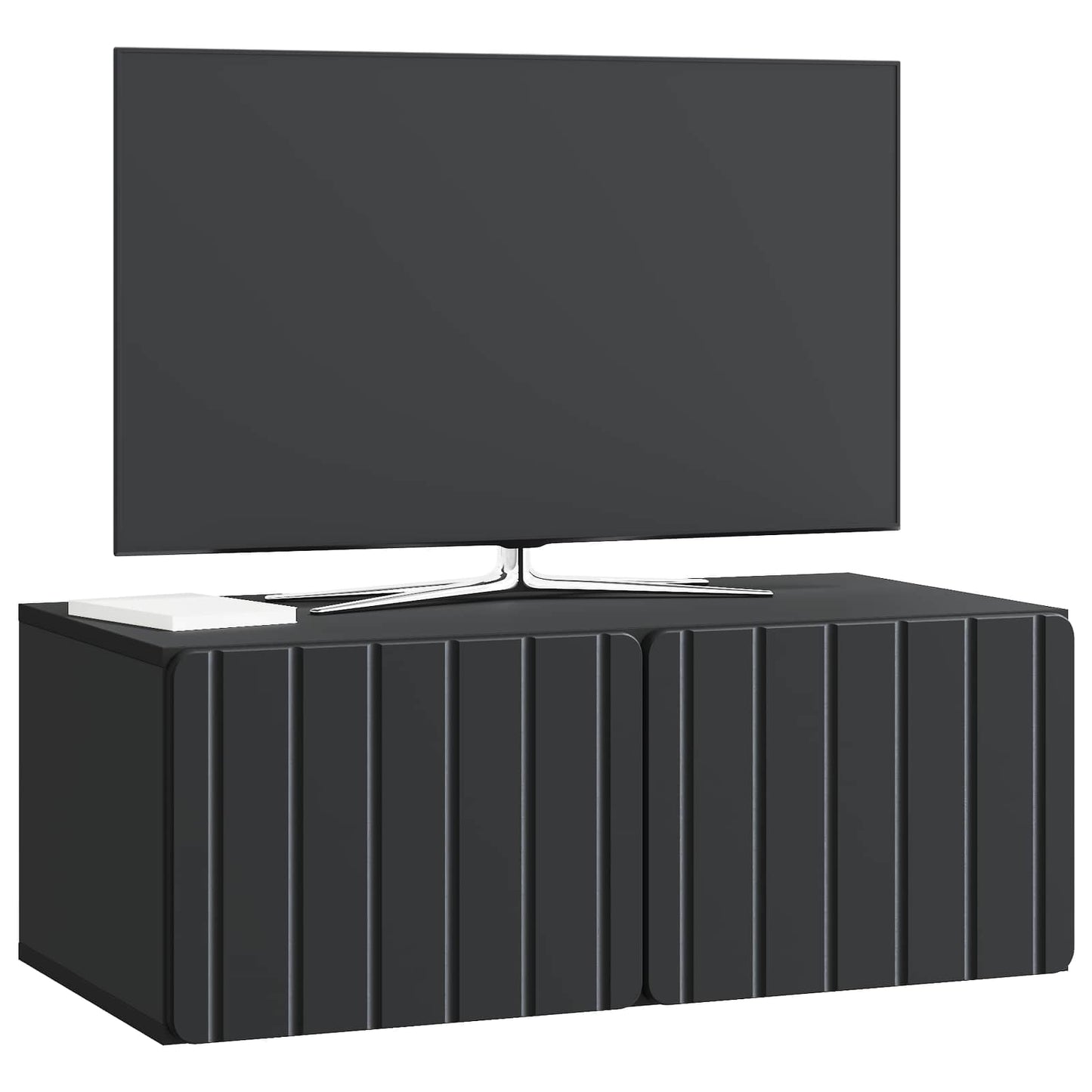 Wandbeugel TV-kast Zwart 78,5 x 41 x 30 cm Bewerkt hout