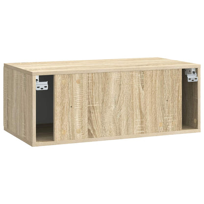 Wandbeugel TV-kast Sonoma Eiken 78,5 x 41 x 30 cm Bewerkt hout