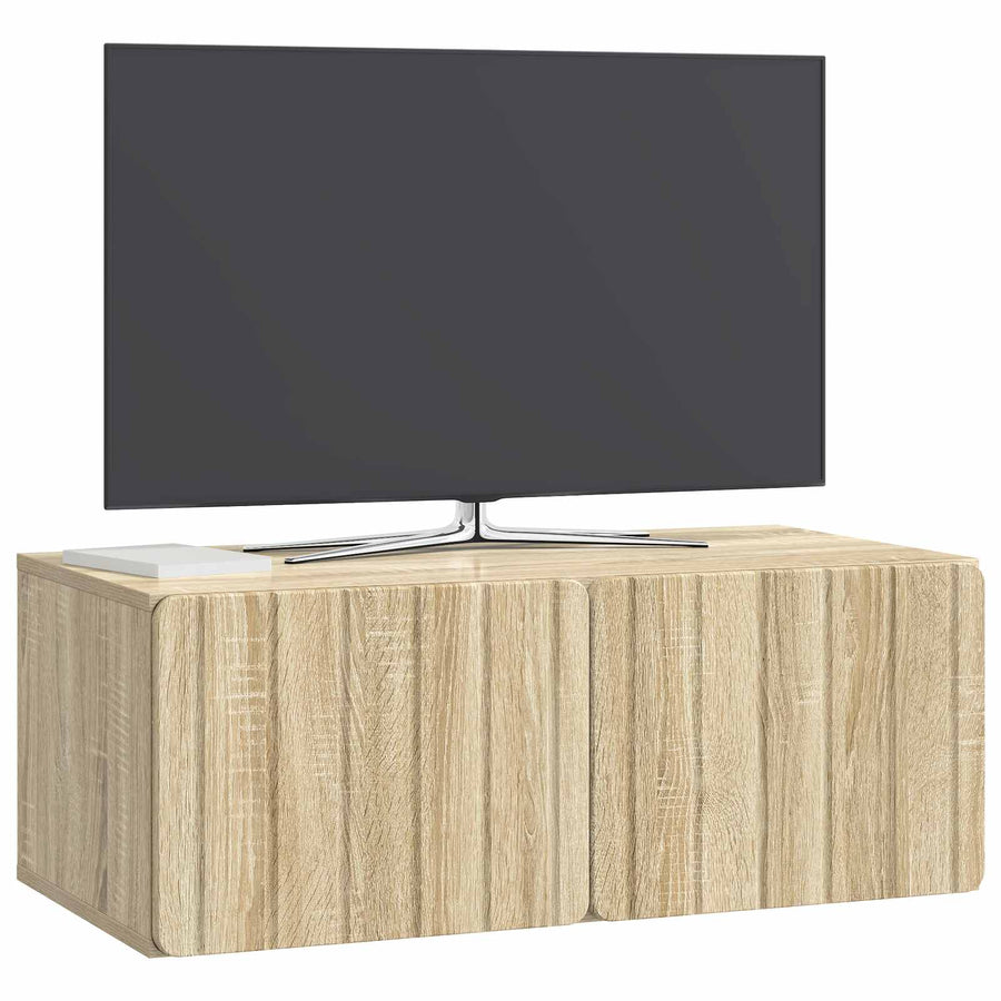 Wandbeugel TV-kast Sonoma Eiken 78,5 x 41 x 30 cm Bewerkt hout
