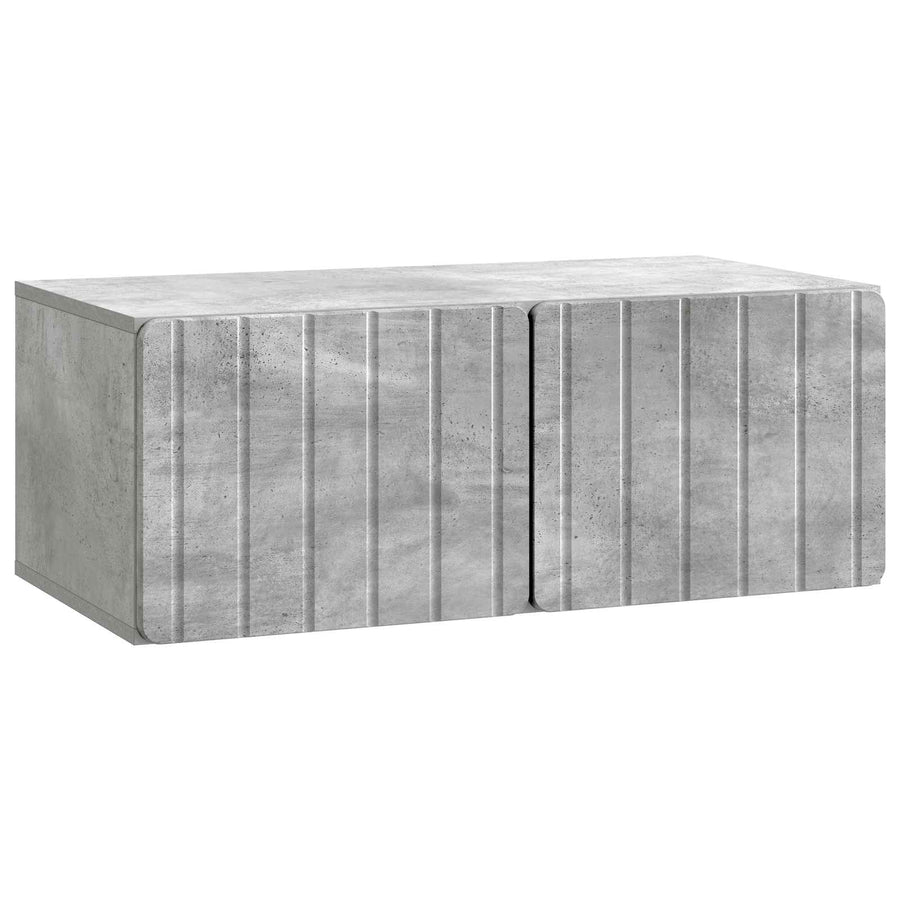 Wandbeugel TV-kast Betongrijs 78,5 x 41 x 30 cm Bewerkt hout