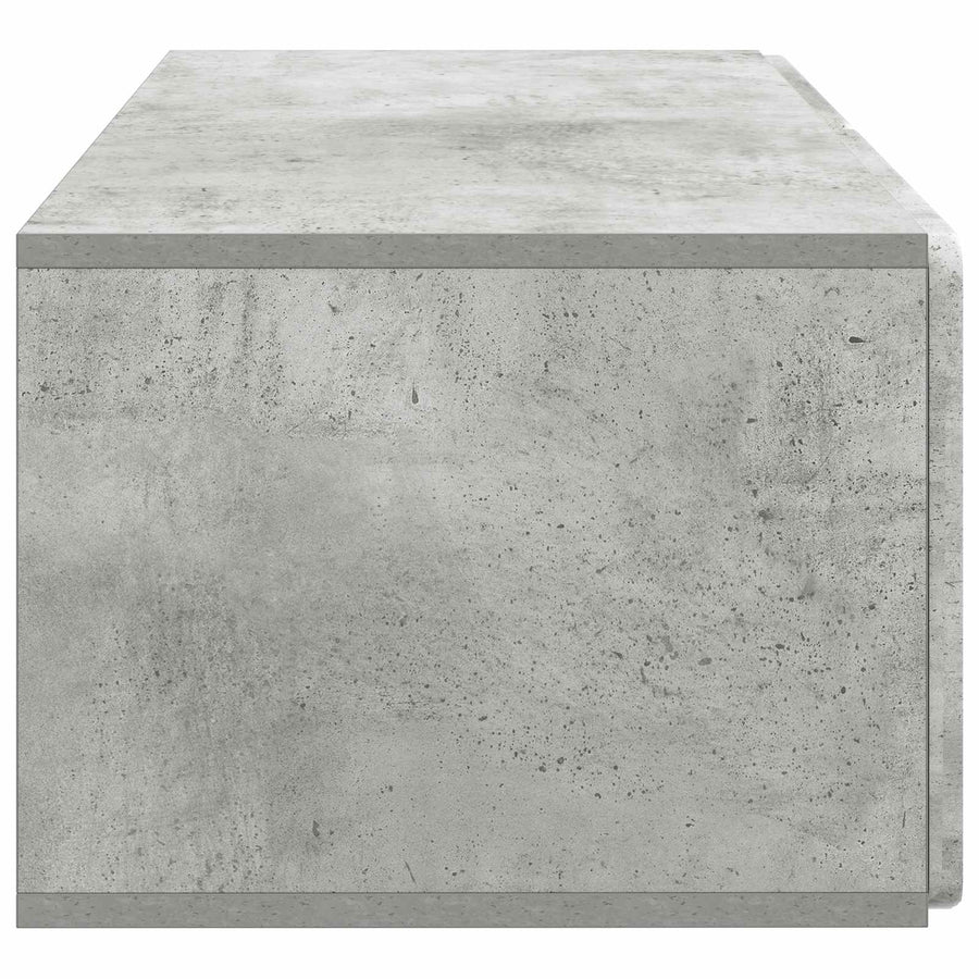 Wandbeugel TV-kast Betongrijs 78,5 x 41 x 30 cm Bewerkt hout