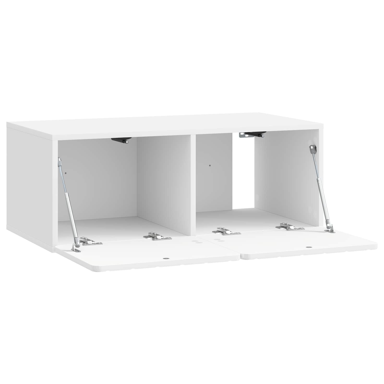 Wandbeugel TV-kast Hoogglans Wit 78,5 x 41 x 30 cm Bewerkt hout
