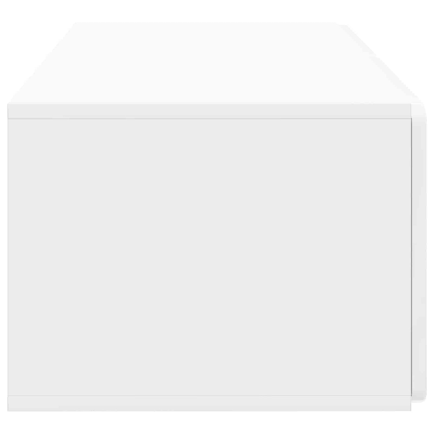 Wandbeugel TV-kast Hoogglans Wit 78,5 x 41 x 30 cm Bewerkt hout