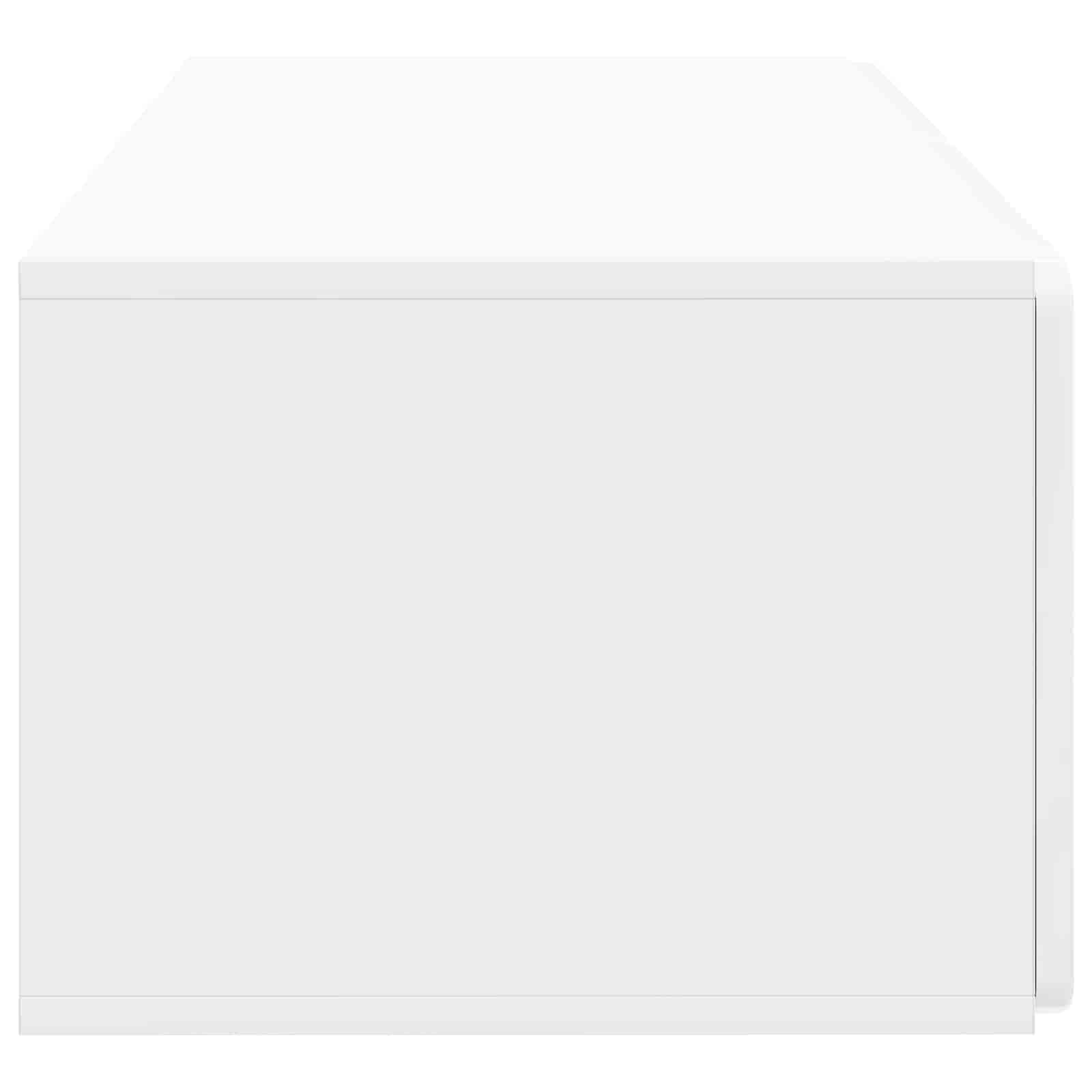 Wandbeugel TV-kast Hoogglans Wit 78,5 x 41 x 30 cm Bewerkt hout