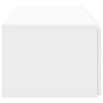 Wandbeugel TV-kast Hoogglans Wit 78,5 x 41 x 30 cm Bewerkt hout
