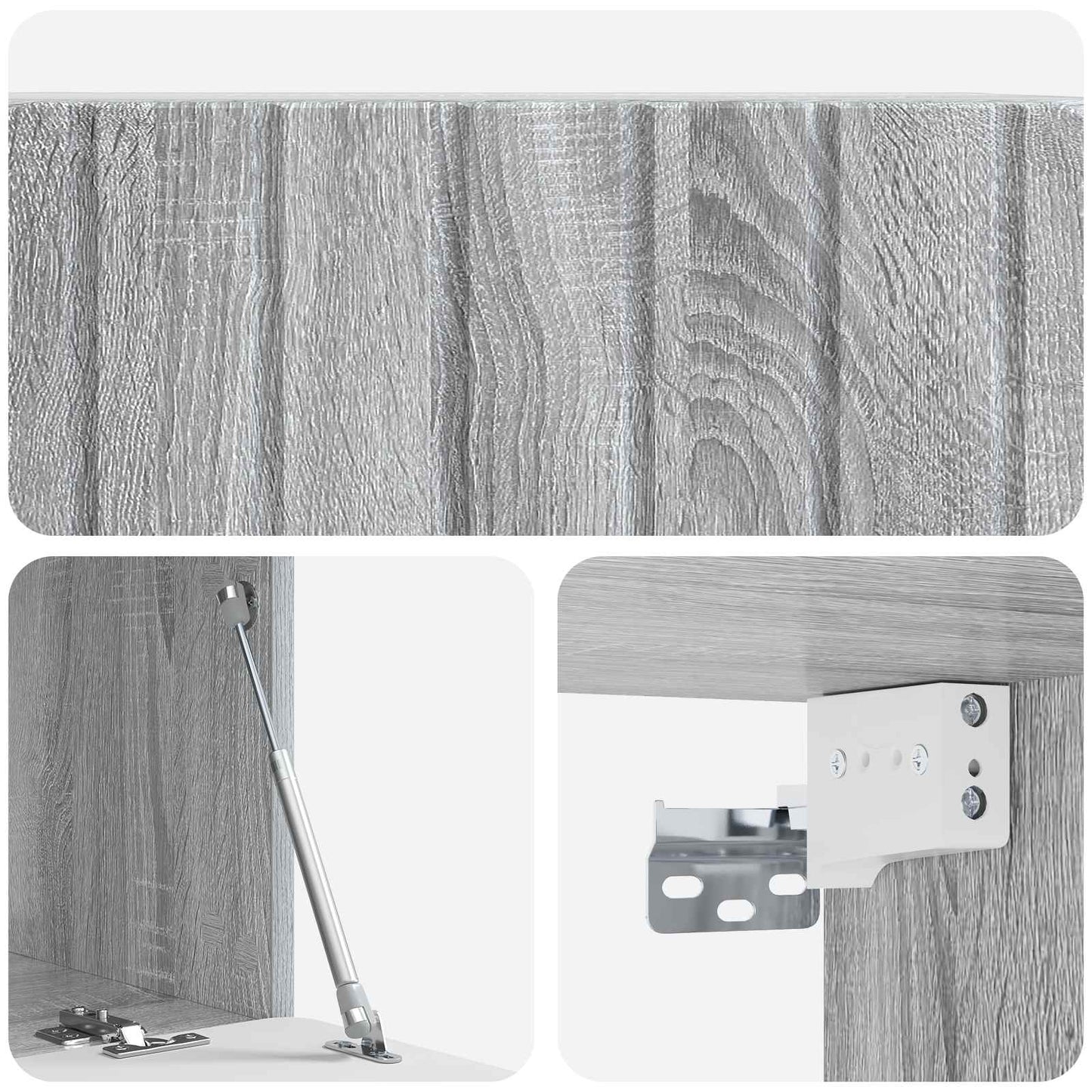 Wandbeugel TV-kast Grijs sonoma 78,5 x 41 x 30 cm Bewerkt hout