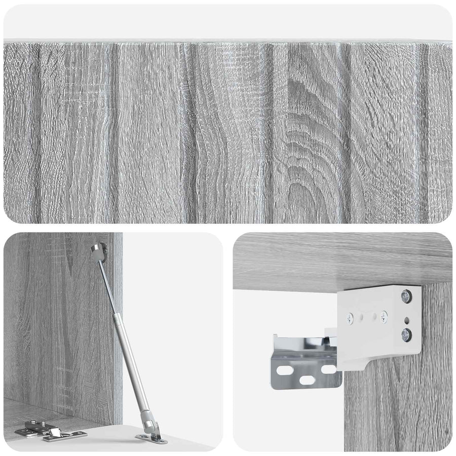 Wandbeugel TV-kast Grijs sonoma 78,5 x 41 x 30 cm Bewerkt hout