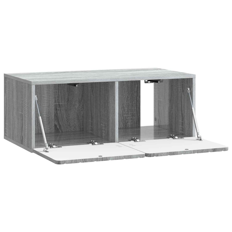 Wandbeugel TV-kast Grijs sonoma 78,5 x 41 x 30 cm Bewerkt hout