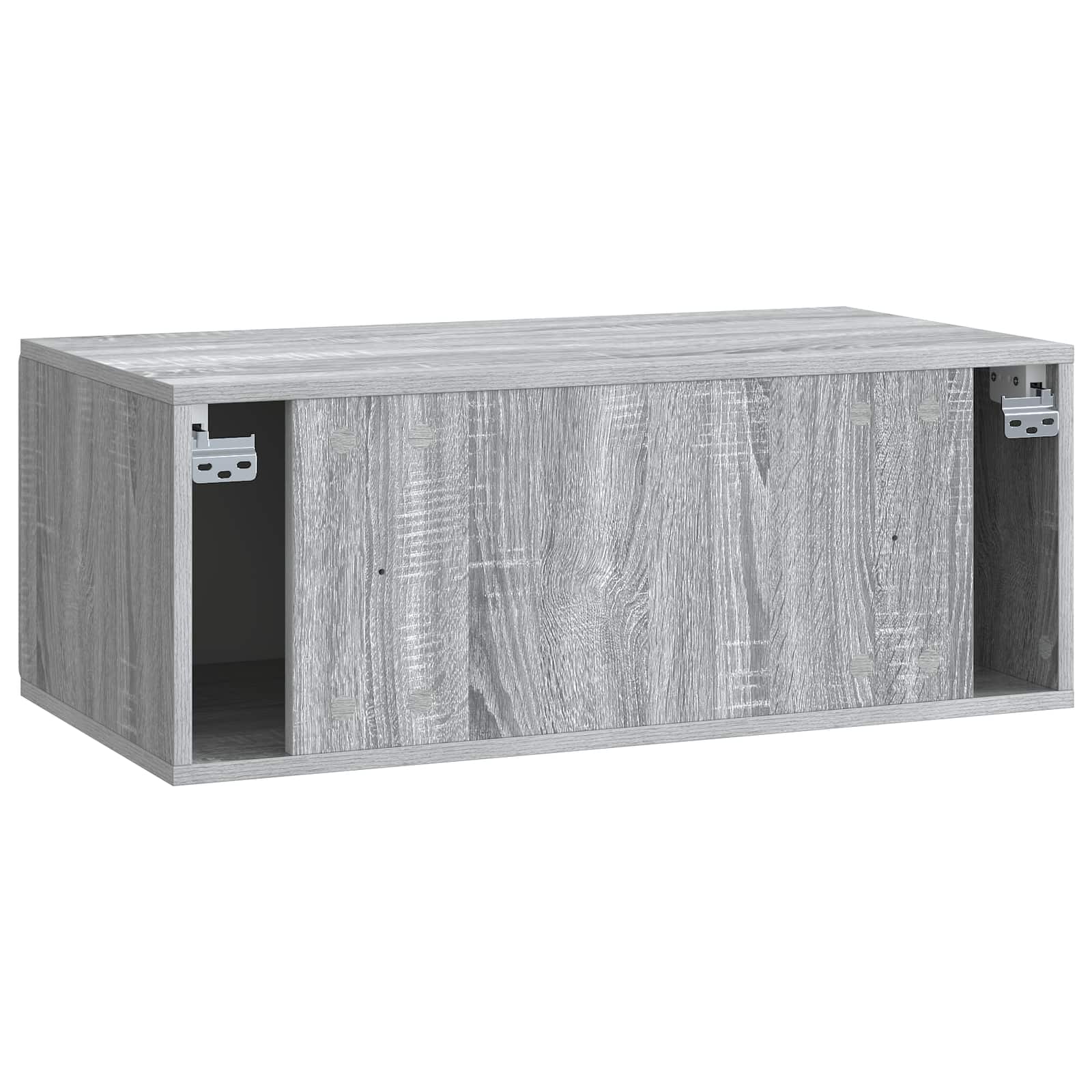 Wandbeugel TV-kast Grijs sonoma 78,5 x 41 x 30 cm Bewerkt hout