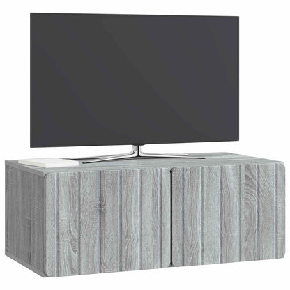 Wandbeugel TV-kast Grijs sonoma 78,5 x 41 x 30 cm Bewerkt hout