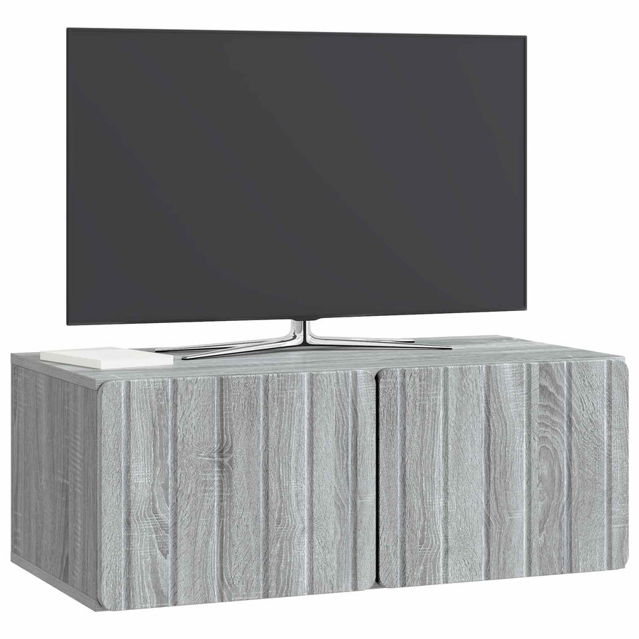 Wandbeugel TV-kast Grijs sonoma 78,5 x 41 x 30 cm Bewerkt hout