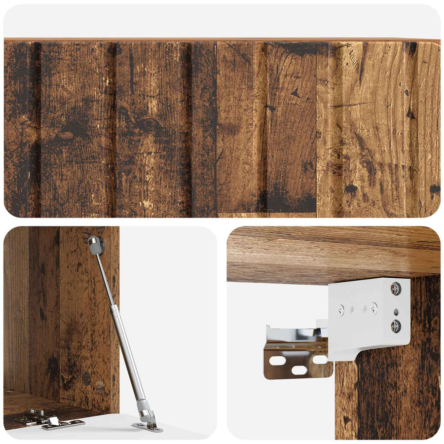 Wandbeugel TV-kast Oud hout 78,5 x 41 x 30 cm Bewerkt hout