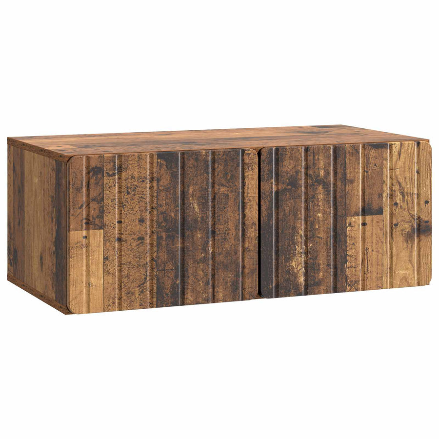 Wandbeugel TV-kast Oud hout 78,5 x 41 x 30 cm Bewerkt hout