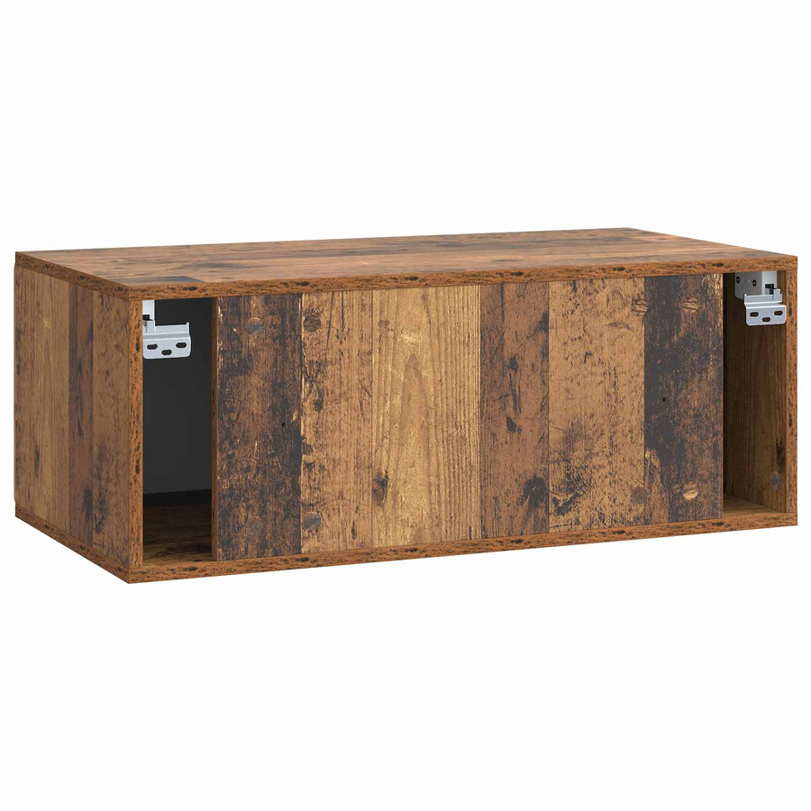Wandbeugel TV-kast Oud hout 78,5 x 41 x 30 cm Bewerkt hout
