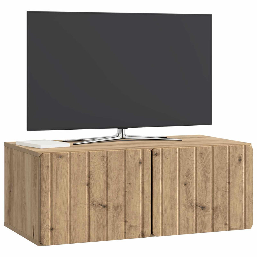 Wandbeugel TV-kast Artisanaal eiken 78,5 x 41 x 30 cm