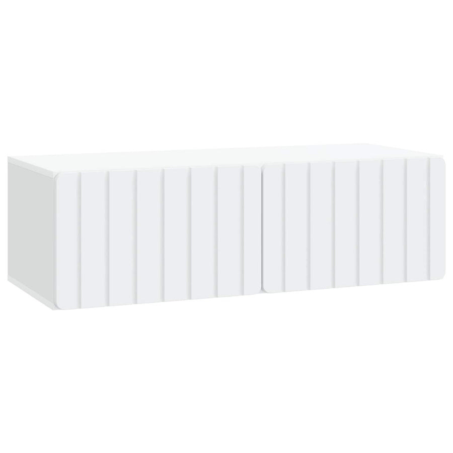 Wandbeugel TV-kast Wit 98 x 41 x 30 cm Bewerkt hout
