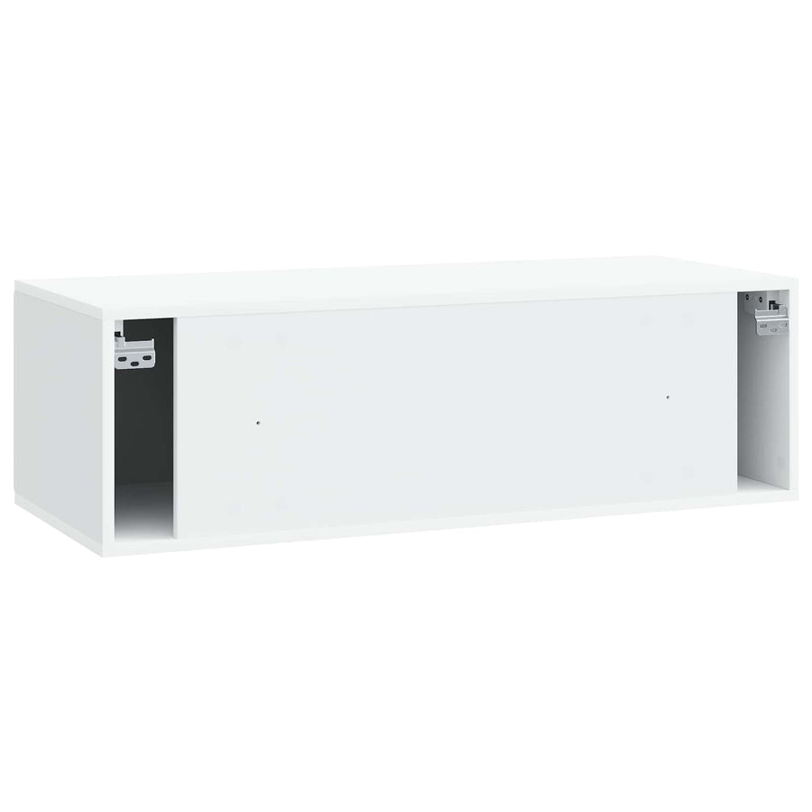 Wandbeugel TV-kast Wit 98 x 41 x 30 cm Bewerkt hout