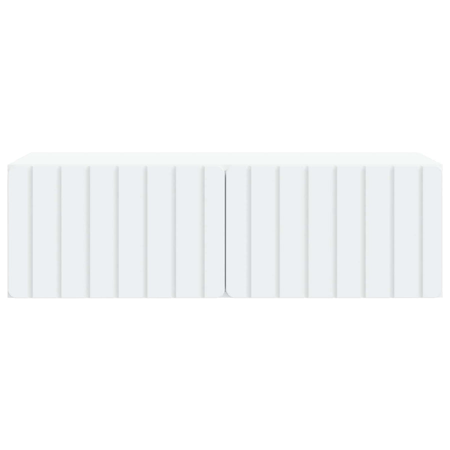 Wandbeugel TV-kast Wit 98 x 41 x 30 cm Bewerkt hout