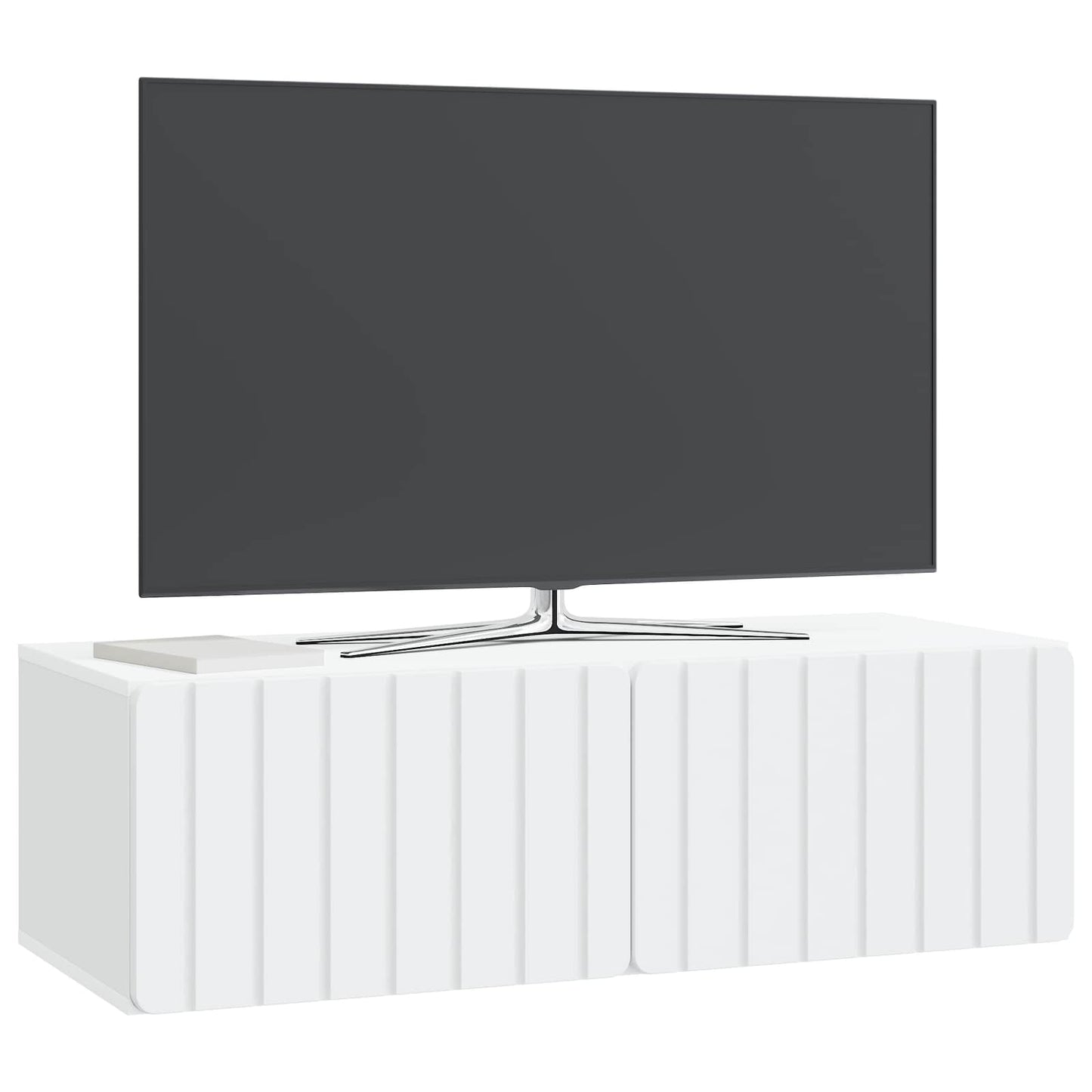 Wandbeugel TV-kast Wit 98 x 41 x 30 cm Bewerkt hout