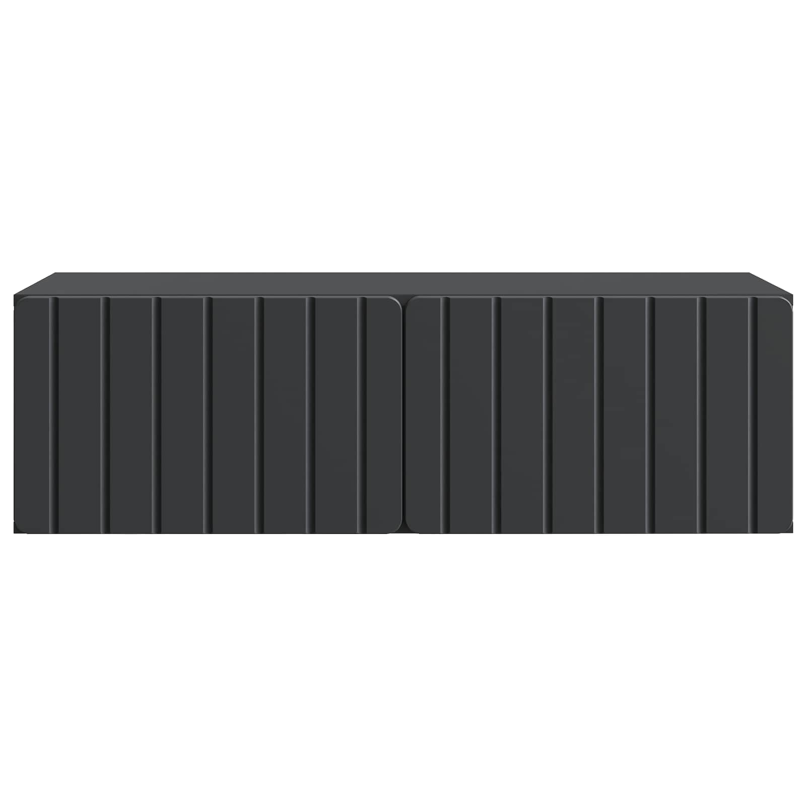 Wandbeugel TV-kast Zwart 98 x 41 x 30 cm Bewerkt hout