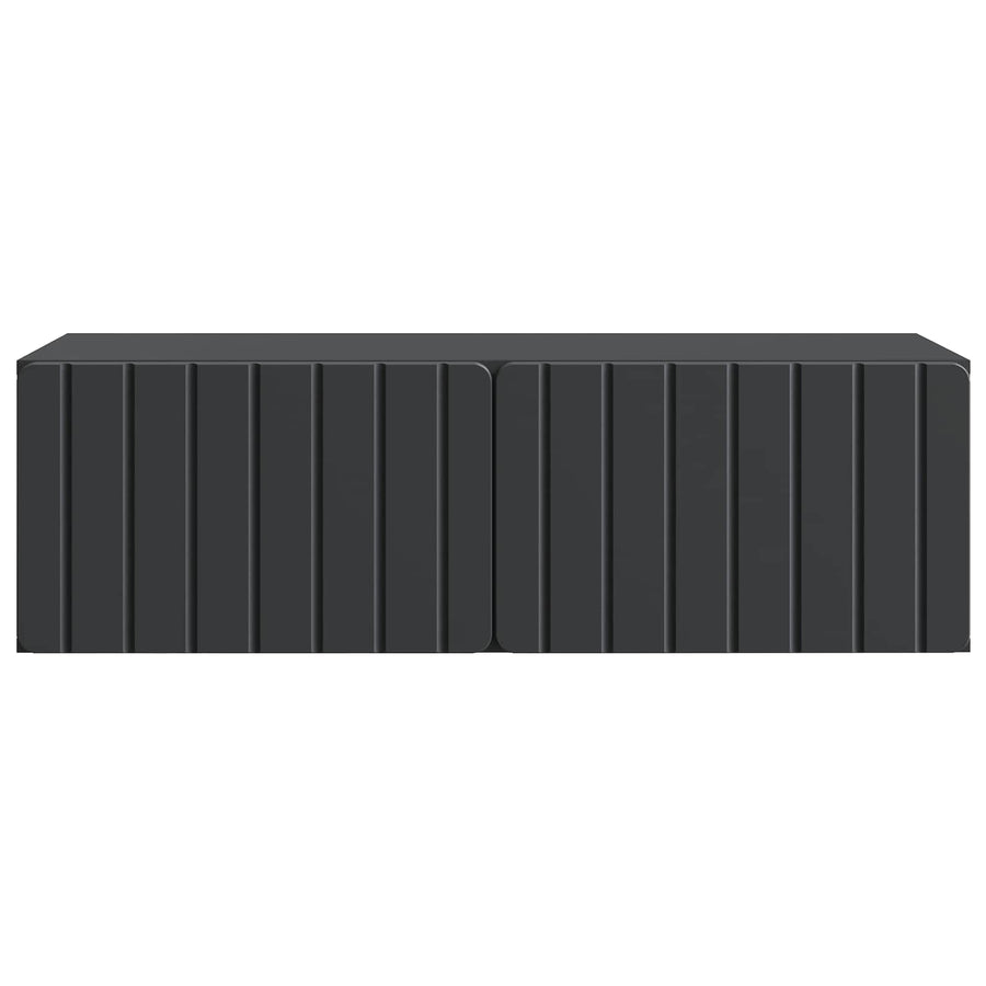 Wandbeugel TV-kast Zwart 98 x 41 x 30 cm Bewerkt hout