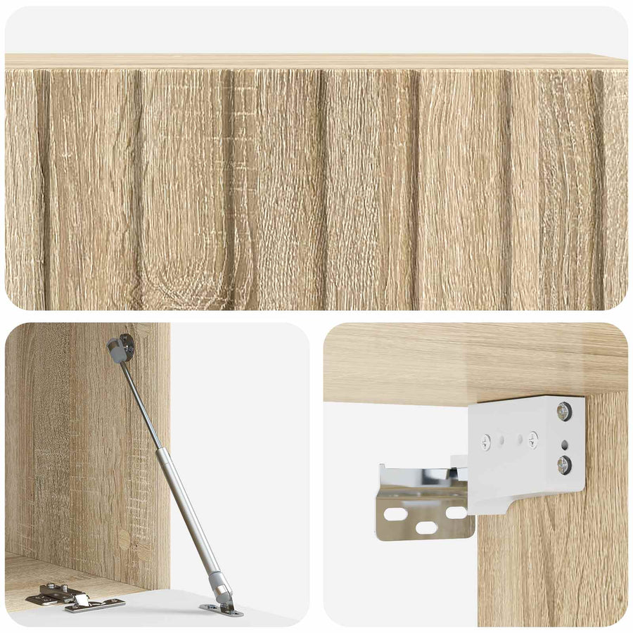 Wandbeugel TV-kast Sonoma Eiken 98 x 41 x 30 cm Bewerkt hout
