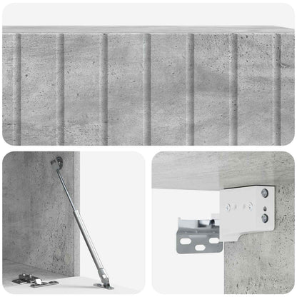Wandbeugel TV-kast Betongrijs 98 x 41 x 30 cm Bewerkt hout