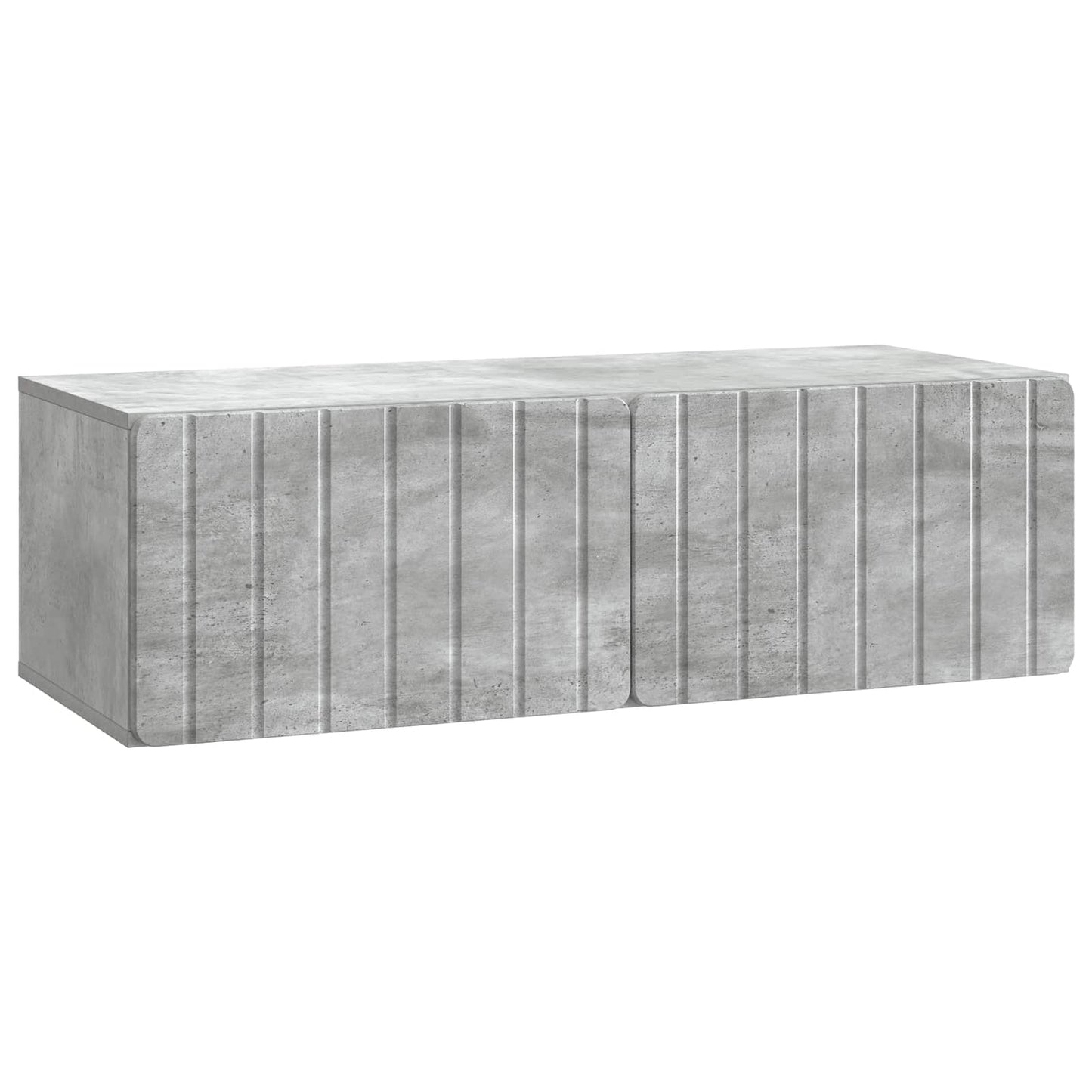 Wandbeugel TV-kast Betongrijs 98 x 41 x 30 cm Bewerkt hout