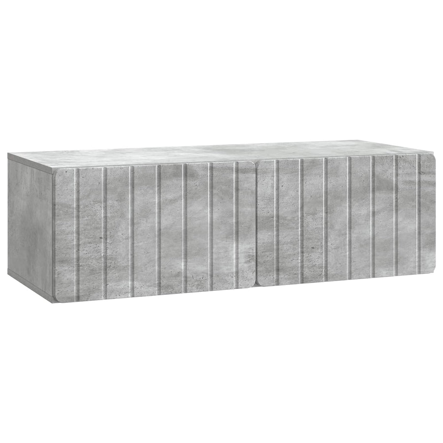 Wandbeugel TV-kast Betongrijs 98 x 41 x 30 cm Bewerkt hout