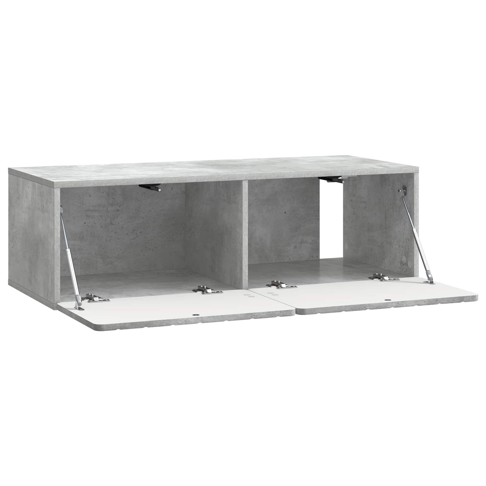 Wandbeugel TV-kast Betongrijs 98 x 41 x 30 cm Bewerkt hout