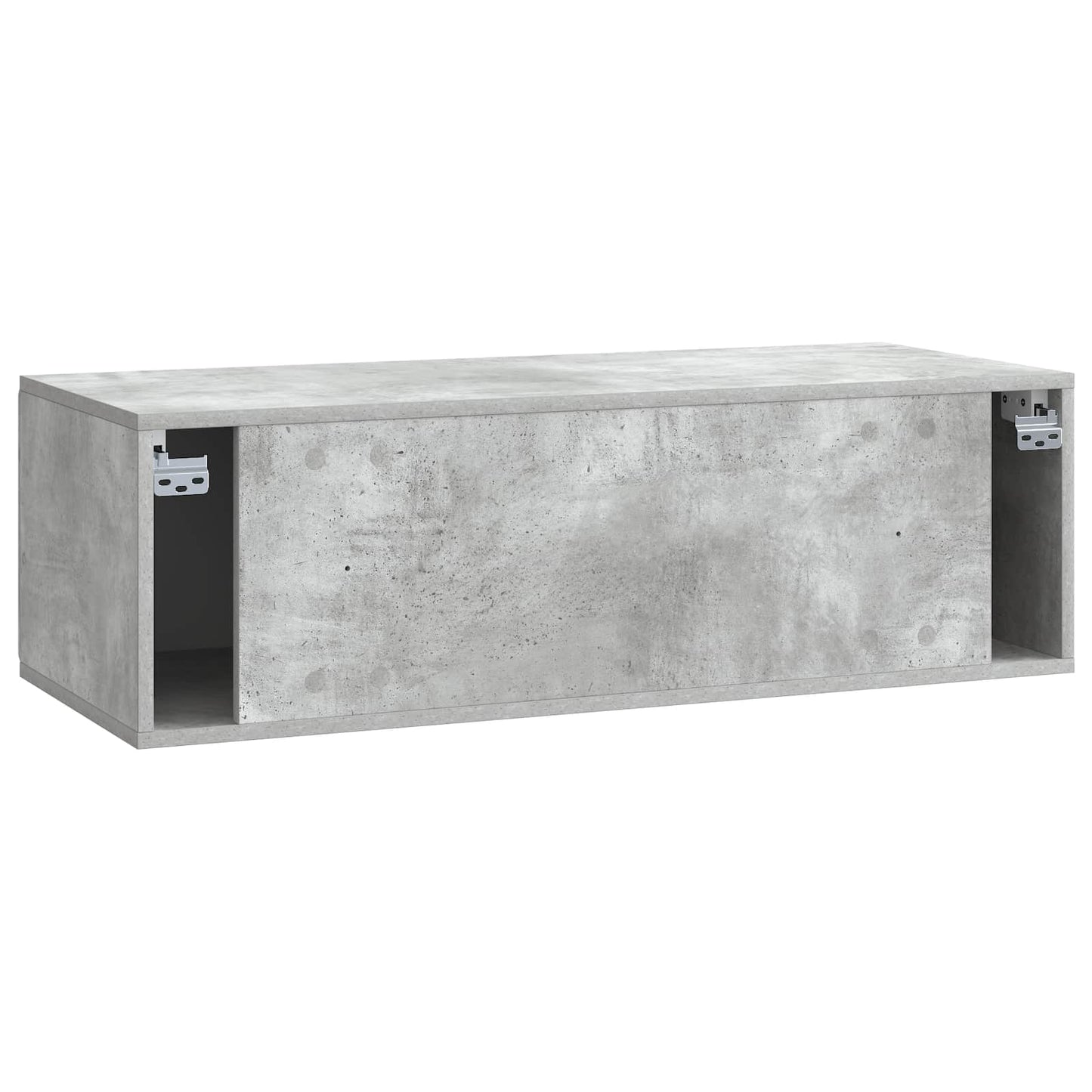 Wandbeugel TV-kast Betongrijs 98 x 41 x 30 cm Bewerkt hout