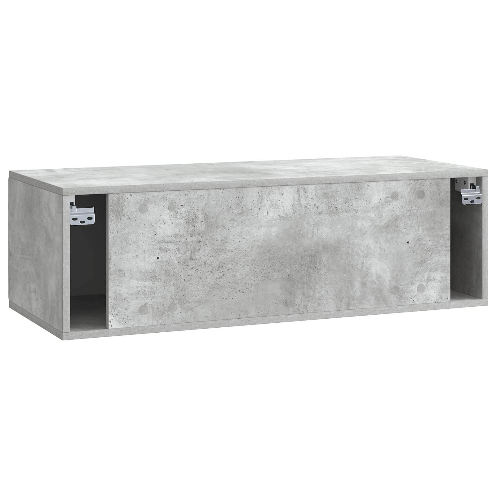 Wandbeugel TV-kast Betongrijs 98 x 41 x 30 cm Bewerkt hout