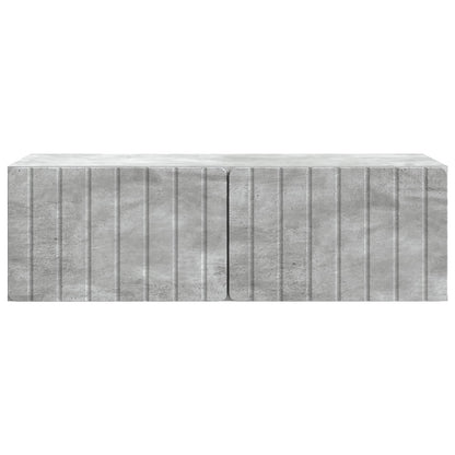 Wandbeugel TV-kast Betongrijs 98 x 41 x 30 cm Bewerkt hout