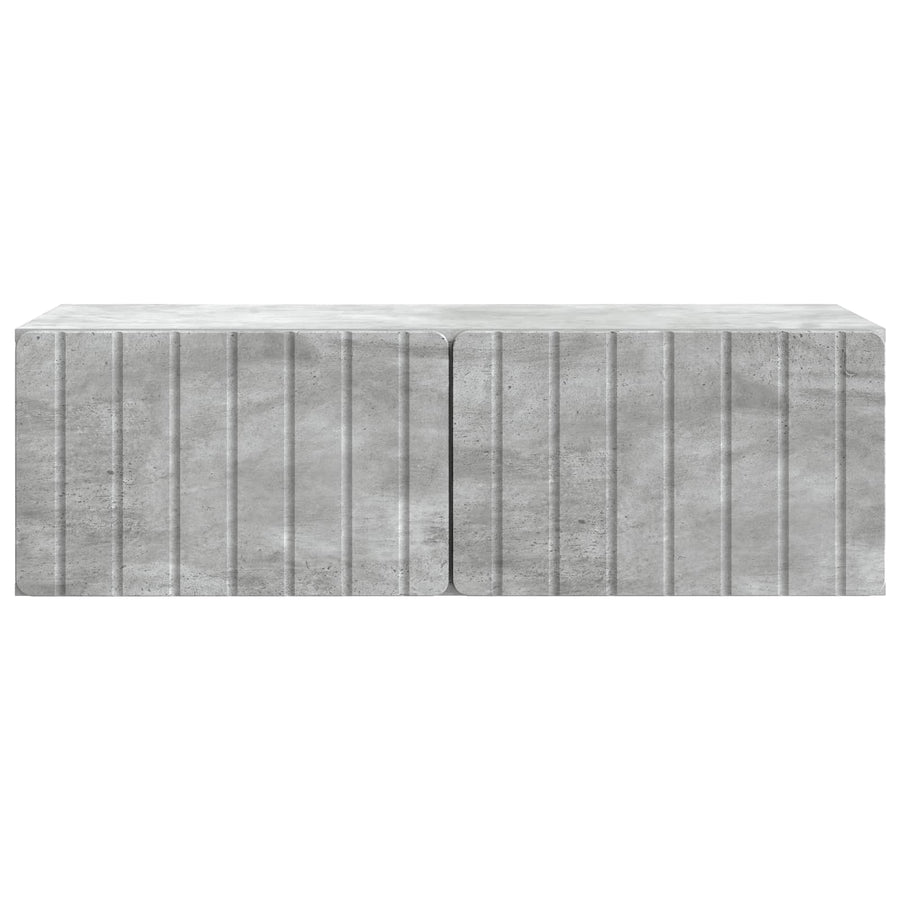 Wandbeugel TV-kast Betongrijs 98 x 41 x 30 cm Bewerkt hout