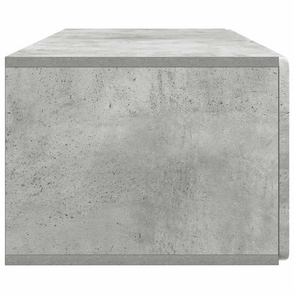 Wandbeugel TV-kast Betongrijs 98 x 41 x 30 cm Bewerkt hout