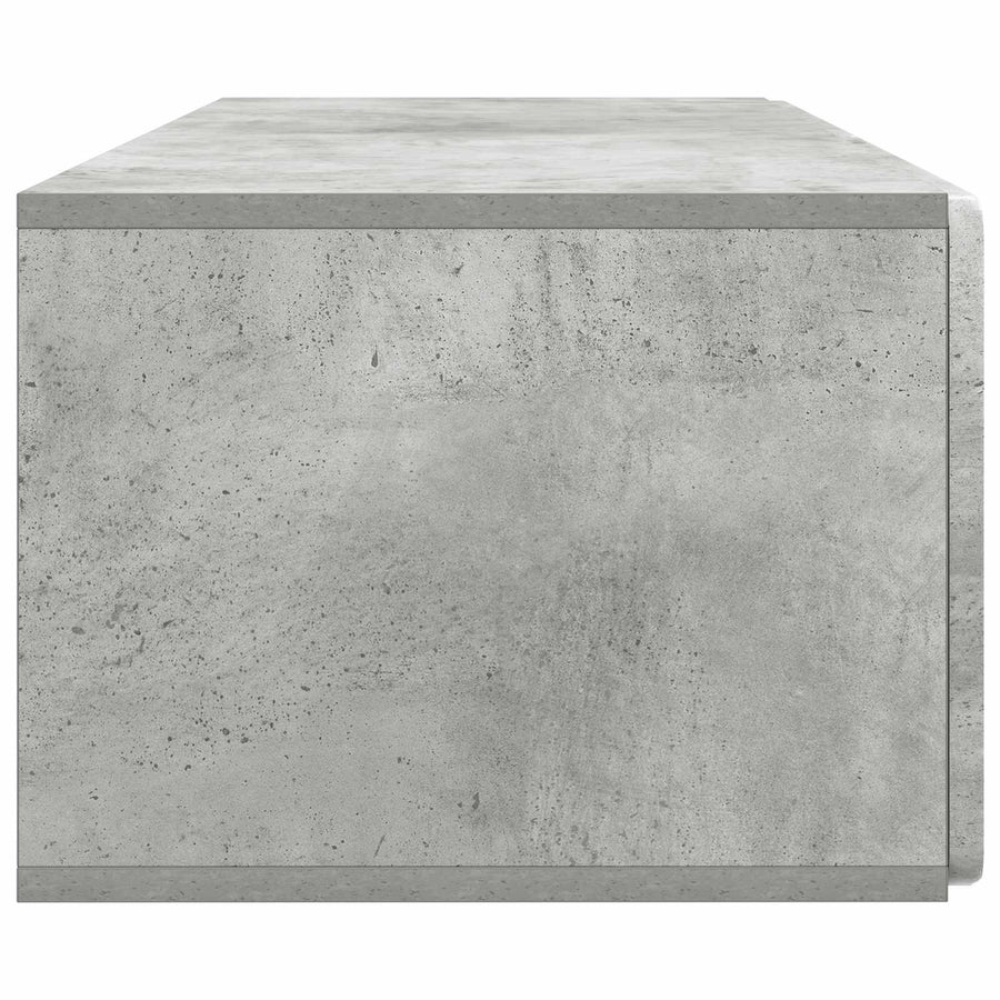 Wandbeugel TV-kast Betongrijs 98 x 41 x 30 cm Bewerkt hout