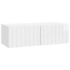 Wandkast tv-meubel 98x41x30 cm hoogglans wit bewerkt hout