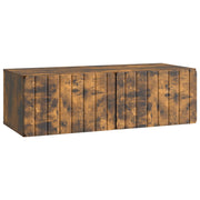 Tv-meubel 98x41x30 cm gerookt eiken bewerkt hout