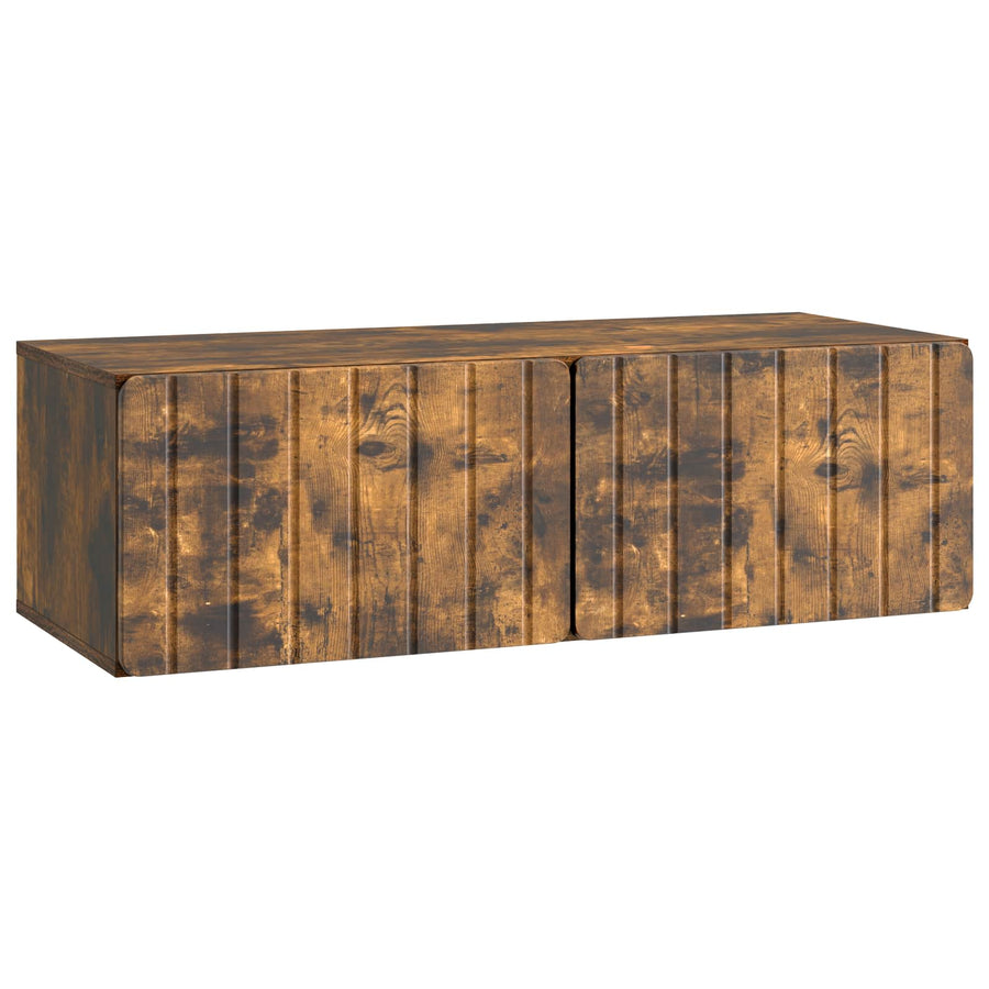 Wandbeugel TV-kast Gerookt eiken 98 x 41 x 30 cm Bewerkt hout