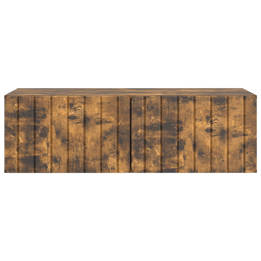 Wandbeugel TV-kast Gerookt eiken 98 x 41 x 30 cm Bewerkt hout