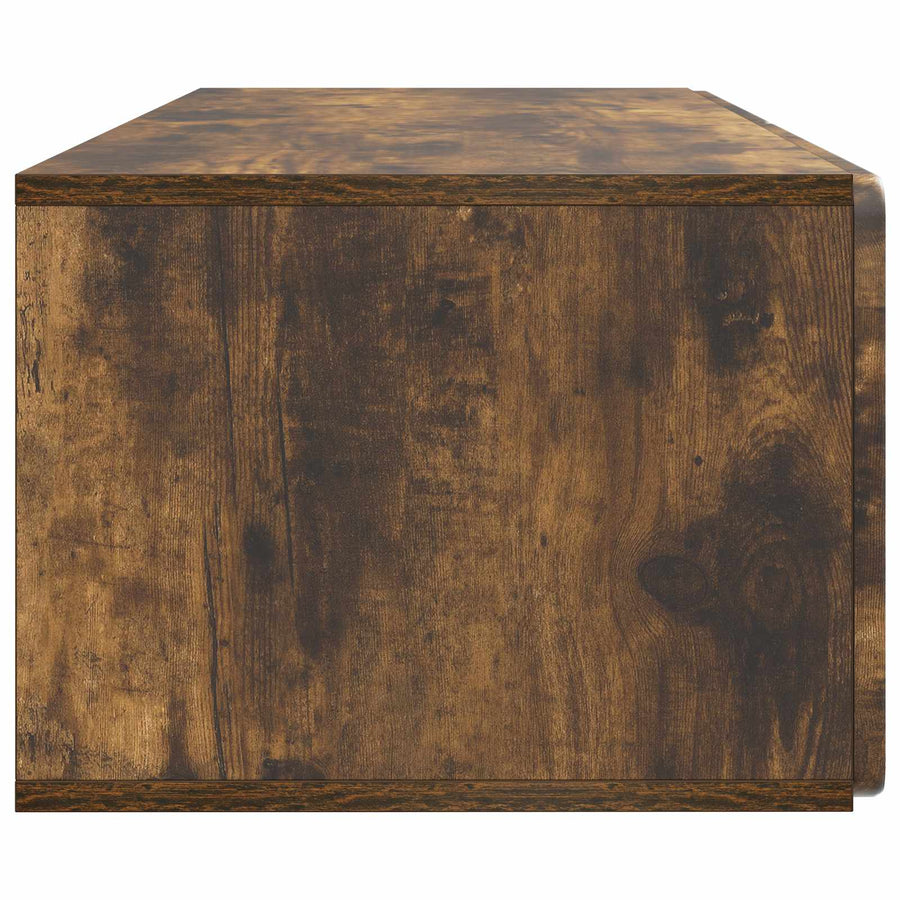 Wandbeugel TV-kast Gerookt eiken 98 x 41 x 30 cm Bewerkt hout